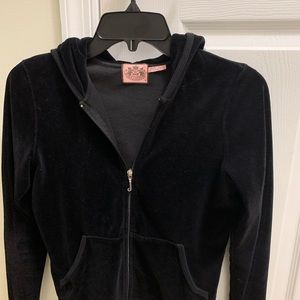 Juicy Couture black velvet hoodie